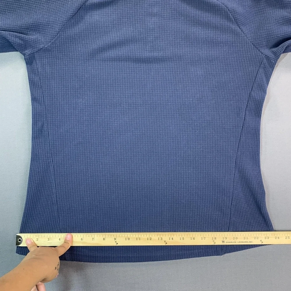 Outdoor Research Trail Mix‎ Snap Pullover Women LG Blue Fleece Mock Neck Hiking